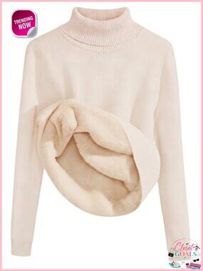Women's Turtleneck Wool Sweater Long Sleeve Slim Fit Pullover